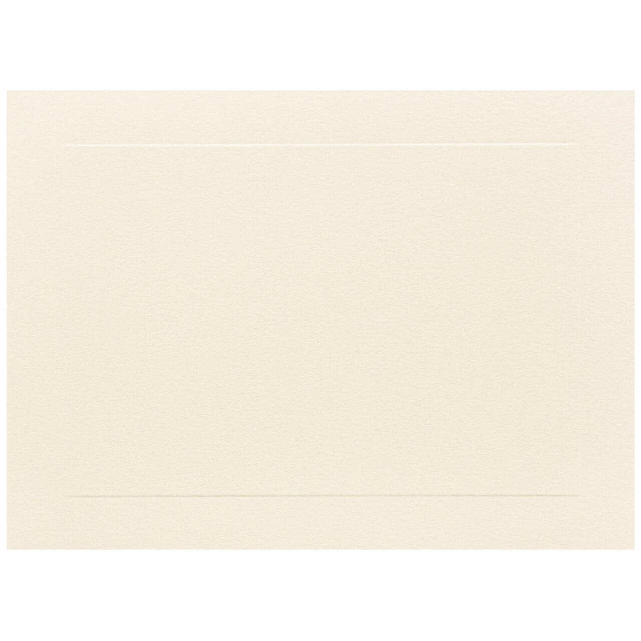 JAM Paper 5" x 6" Ivory Panel Blank Flat Note Cards